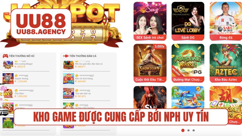 Kho game được cung cấp bởi NPH uy tín